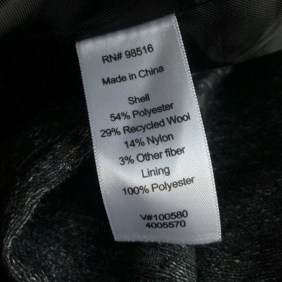 Coldwater Creek Women's Gray Blazer Size 16 Damask Fabric Faux Pockets - Picture 5 of 6